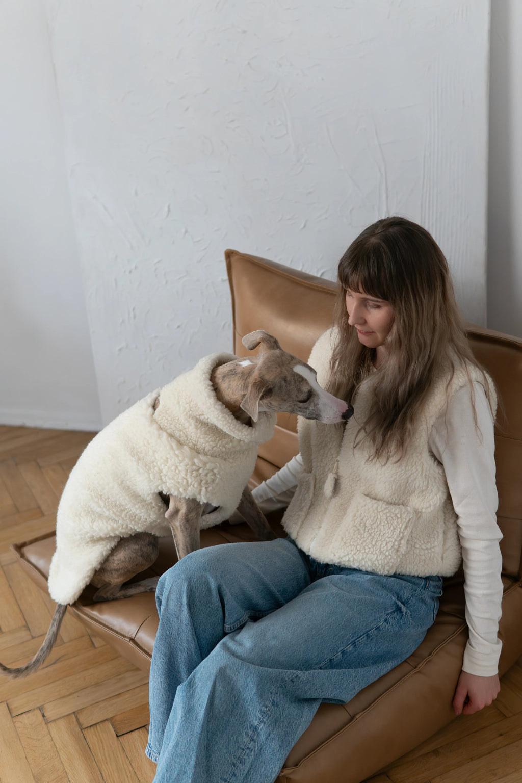 MELLOW — niebieska wełniana kamizelka dla psa